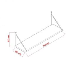 SERAMONİ RAF SETİ 1 RAFLI 200 x 720 Akcaagac