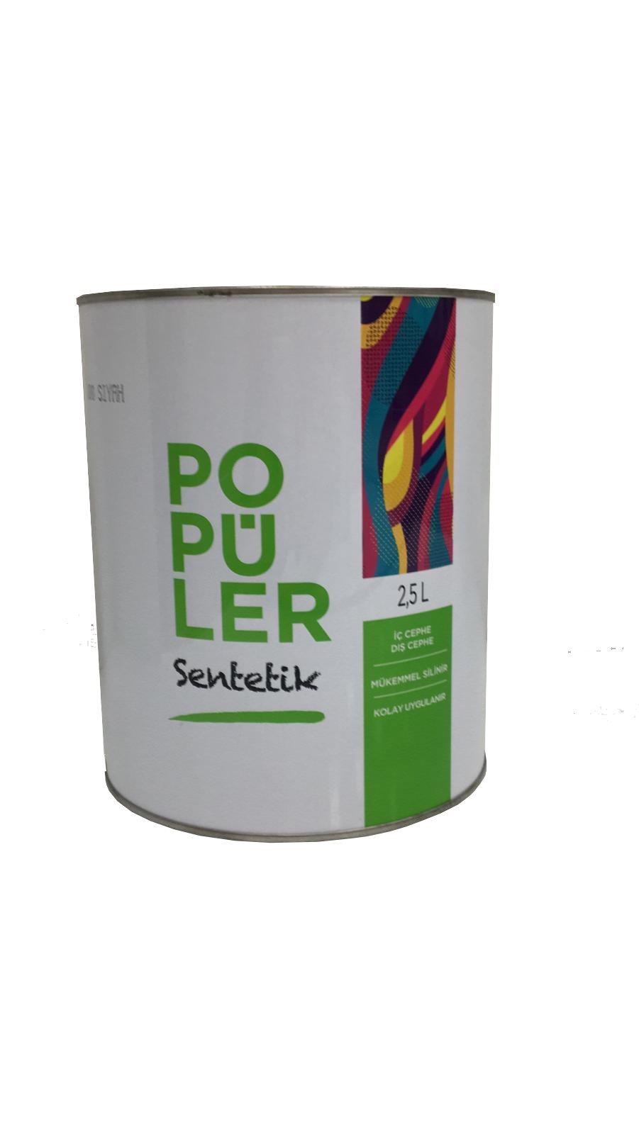 Popüler Sentetik Boya Siyah 2,5 L