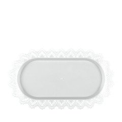 Oval Dantel Balkon Saksı Tabağı