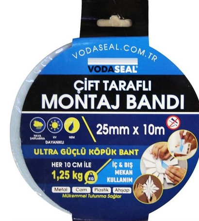 Çift Taraflı Köpük Bant 25mmx10mt