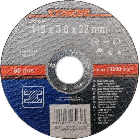 Metal Kesme Disk 115x3.0x22mm