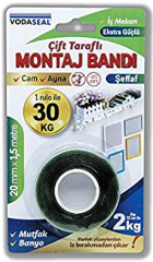 VHB Montaj Bandı Şeffaf İç Makan 20mmx1,5mt