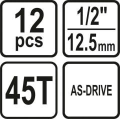 Lokma Takımı 1/2'' 12 Parça