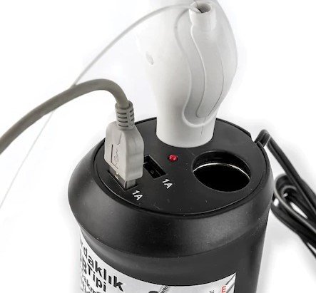 Oto Bardaklık Tipi USB ve Çakmak Soketi 12v