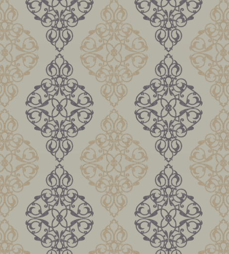 Damask Kahverengi Duvar Kağıdı