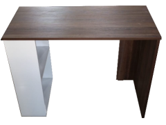 Bölmeli Bilgisayar Masası Ceviz/Beyaz