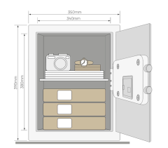 Alarmlı Kollu Kasa - Büyük Boy