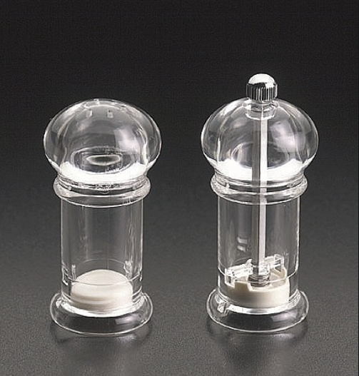 Akrilik Tuzluk+Karabiberlik Değirmeni 10cm