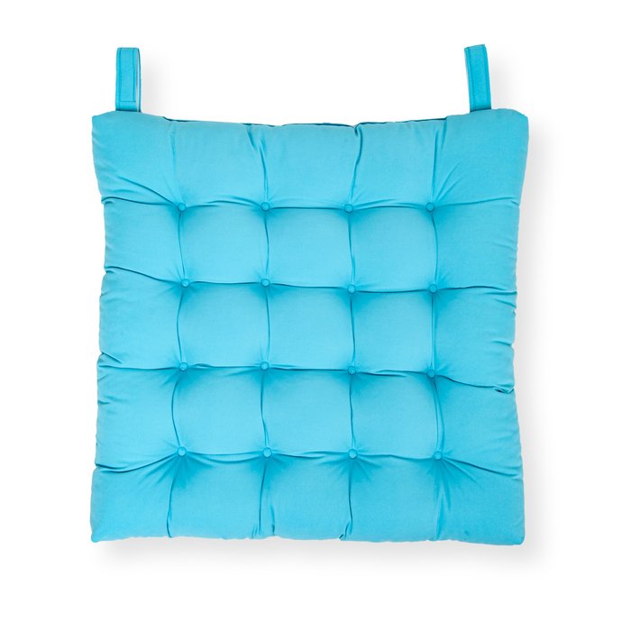 50*50 Rattan Sandalye Minderi Kare Turkuaz