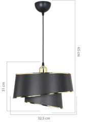 LİMA SARKIT SİYAH GOLD ŞERİTLİ
