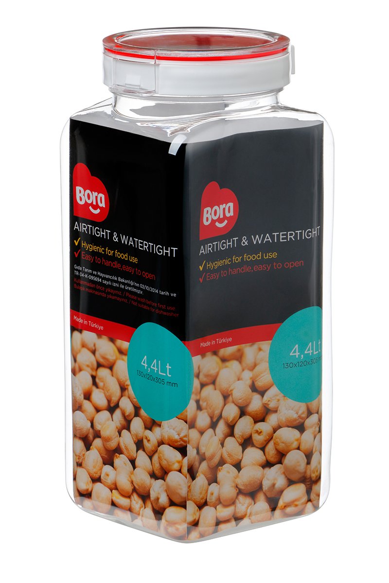 Contalı Kapak Pet Köşeli 4,40lt