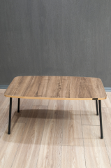 Roma Metal Ayaklı Orta Sehpa – Ceviz / Gold