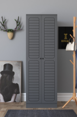 Fuga 2 Kapaklı Elbise Dolabı – Antrasit