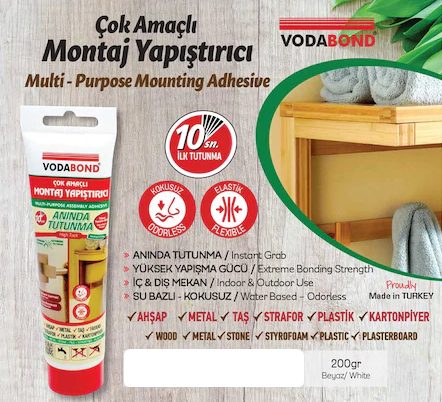 Çok Amaçlı Montaj Yapıştırıcı 200 gr.