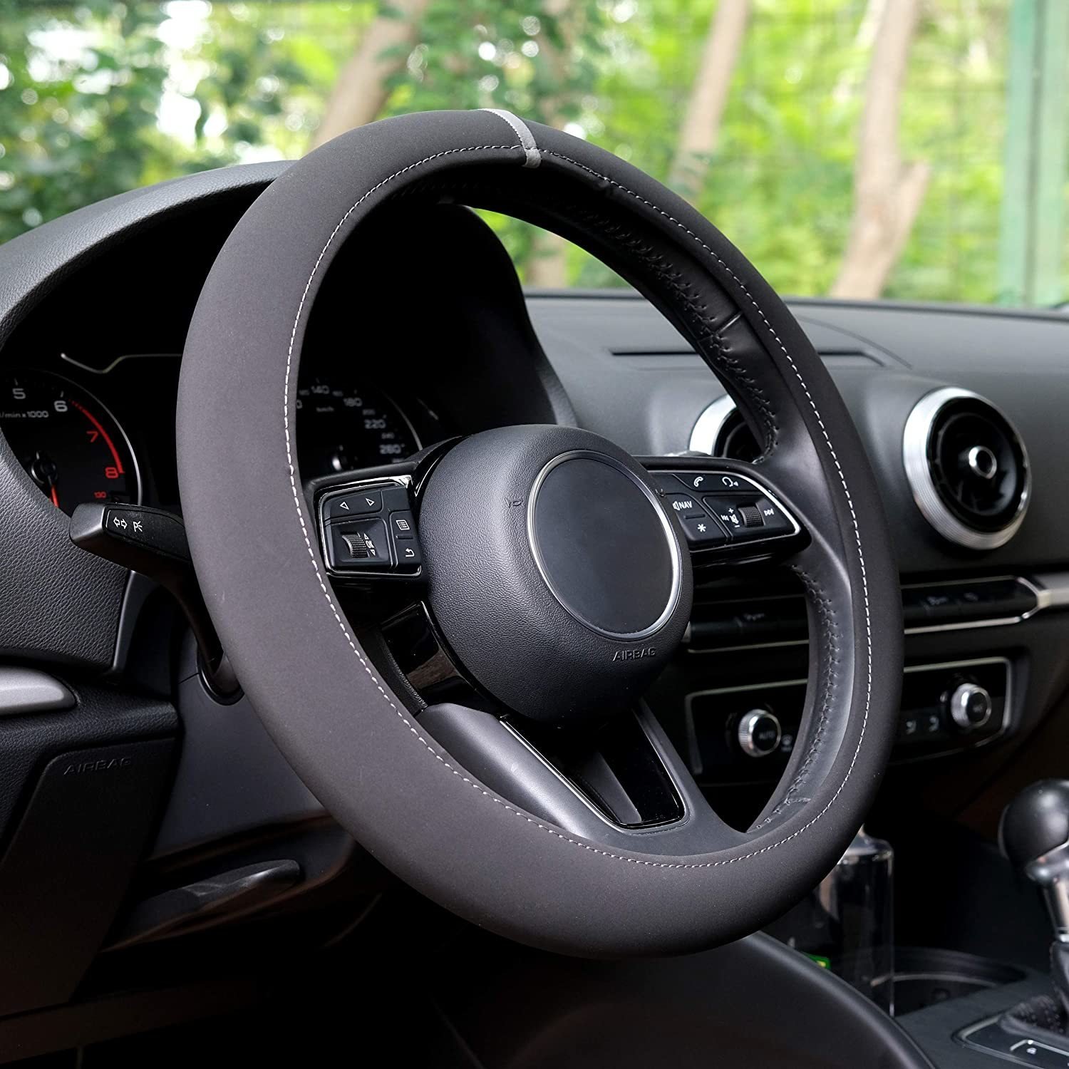 Direksiyon Kılıfı Alcantara Tek Çizgi