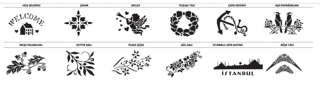 X1 Art Stencil Fiyonk