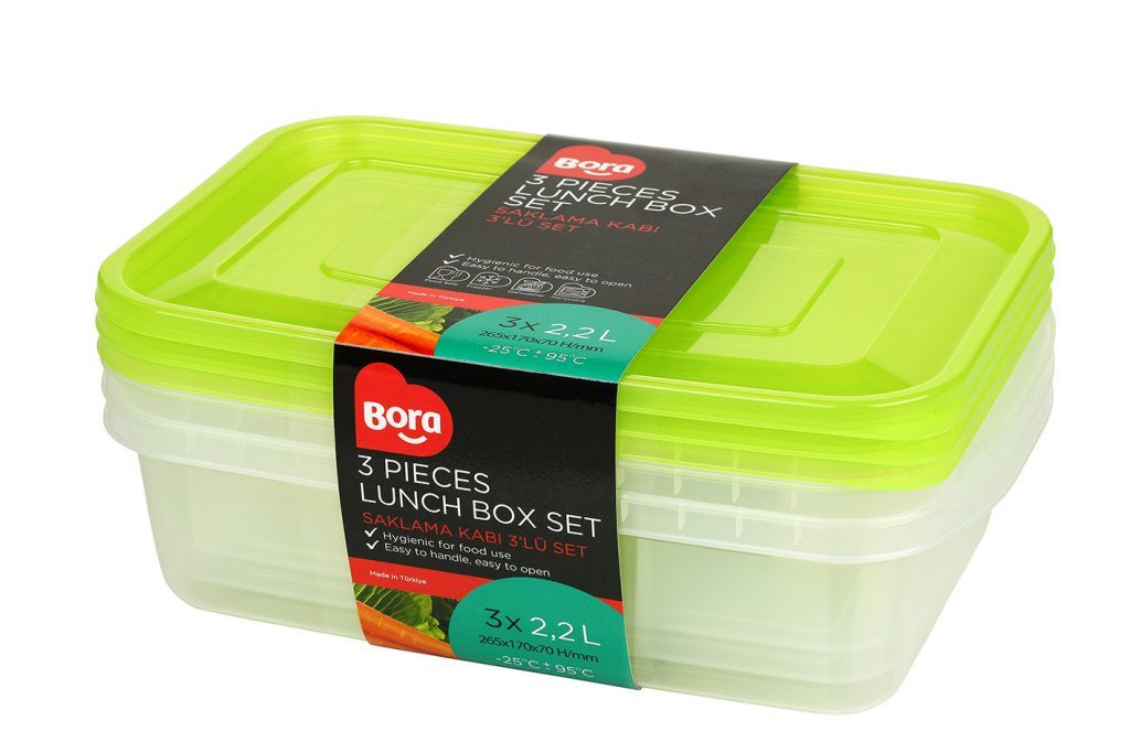 Saklama Kabı 3'lü Set - 2,2 Lt