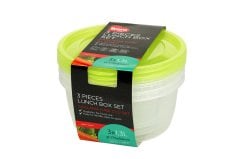 Yuvarlak Saklama Kabı 3'lü set - 1300 ml