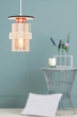 Ateş Tekli Beyaz Avize