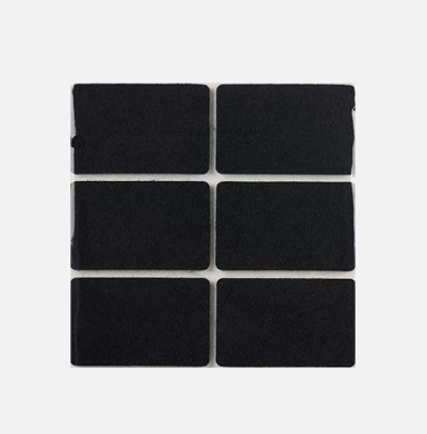 YAPIŞKANLI KEÇE 35 X 55 SİYAH 6LI
