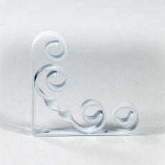 Burgulu Raf Altı Konsol 20x25cm Beyaz