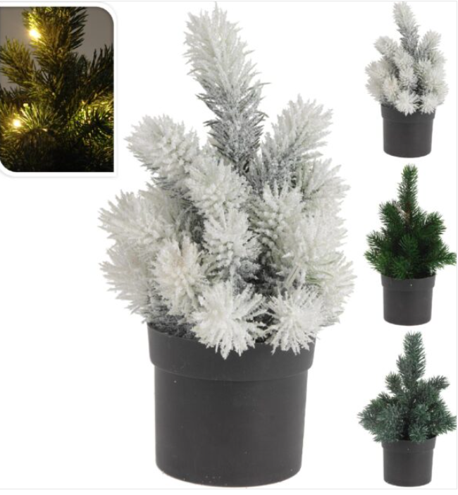 Yılbaşı Ağacı 28cm Küçük Saksı Ledli