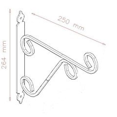Ferforje Saksılık 250 mm B.Dövme
