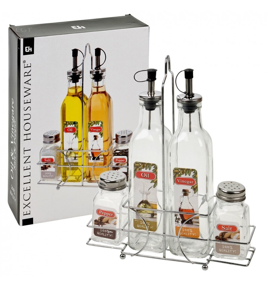 Cam Baharatrlık Set Metal Standlı