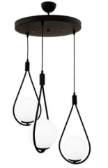 Meksika 3'lü Siyah Beyaz Glop Cam MEKSİKA 3.LÜ BLACK WHİTE GLOP GLASS