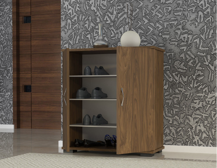 2 Kapaklı Ayakkabılık Ceviz