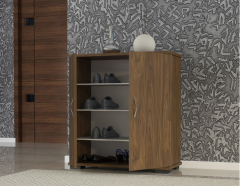 2 Kapaklı Ayakkabılık Ceviz