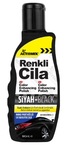 AUTOMIX SİYAH RENKLİ CİLA 180 ML