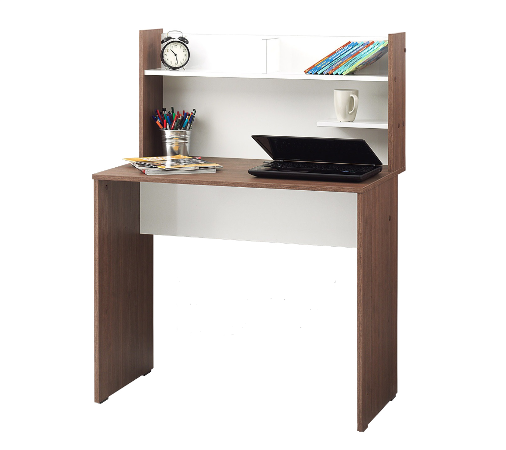 Kitaplıklı Bilgisayar Masası Ceviz