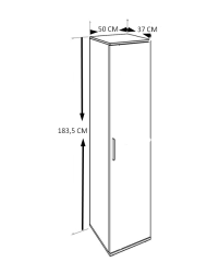 8 Bölmeli Dolap Meşe