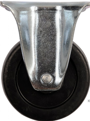 SİYAH LASTİKLİ SABİT TEKER 50MM