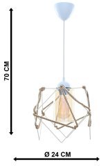 Lasi Tekli Beyaz Camlı Sarkıt