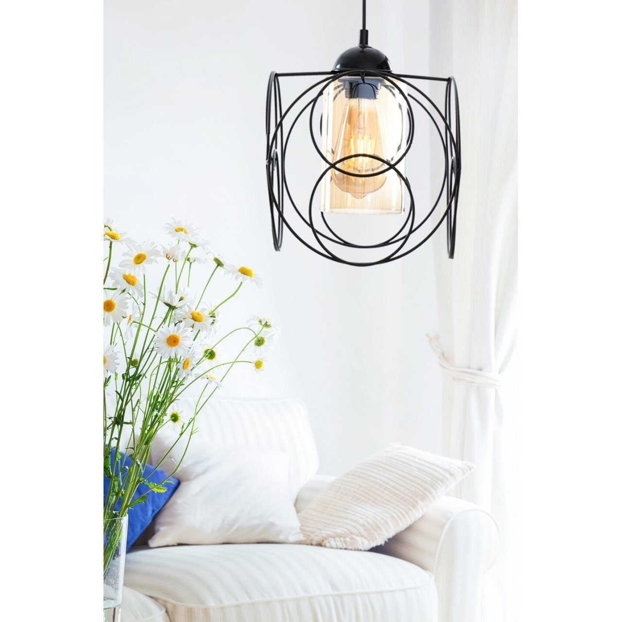 Bedran Tekli Siyah Camlı Sarkıt Model No:01