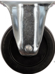 SİYAH KAUÇUK DÖNER TEKER 40MM