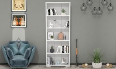 5 Raflı Kitaplık Beyaz