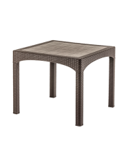Rattan Kare Masa Camsız 90*90