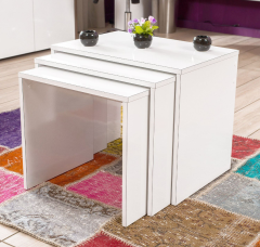 3'Lü Zigon Sehpa Beyaz