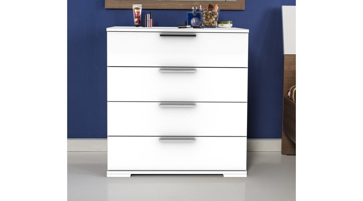 4 Çekmeceli Şifonyer Beyaz