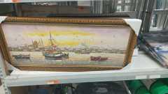 Çerçeveli Linen Baskı Tablo (50X110)