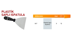 Plastik Saplı Spatula No:8