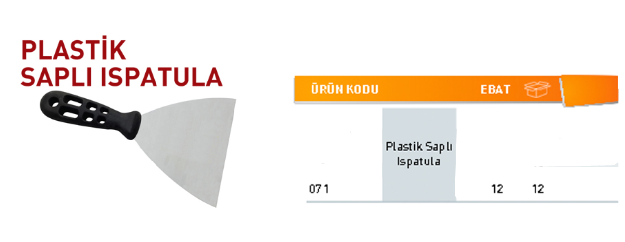 Plastik Saplı Spatula No:12