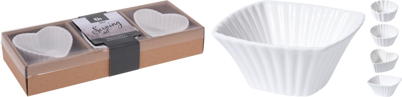Porselen Kuruyemişlik 3 lü Set
