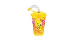 Tweety Kapaklı Pipetli Bardak