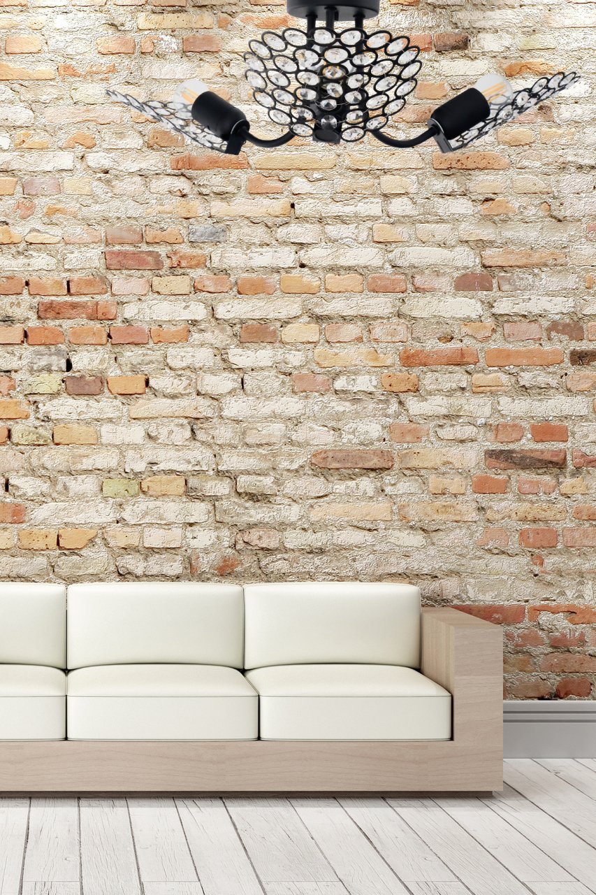 Naturel 3'lü Siyah Avize