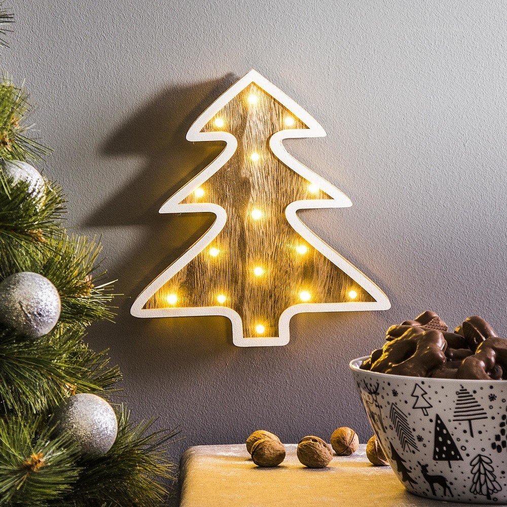 Tahta Yılbaşı Ağacı 15 Led