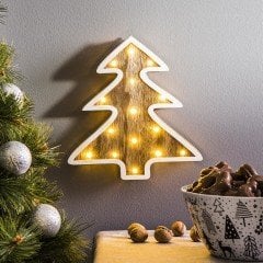 Tahta Yılbaşı Ağacı 15 Led